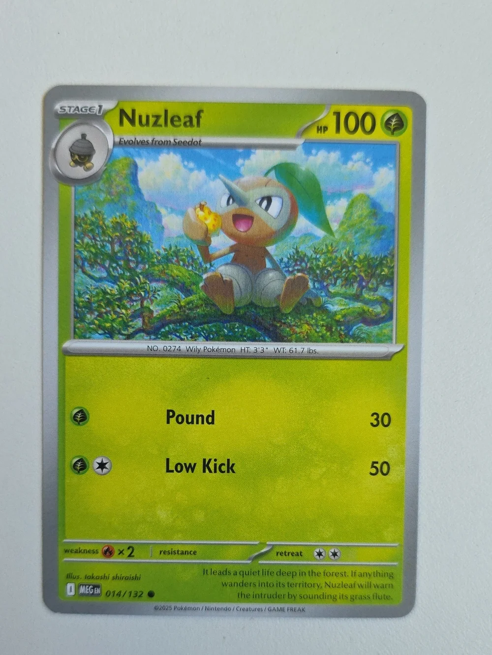 Pokemon Seedot, Nuzleaf, And Shiftry Card